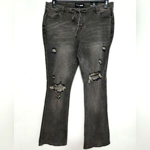 New Nova Distressed Black Jeans / Size 16 Tall